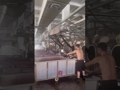 지아루이 섬유 회사 자체의 직물 공장의 생산 과정의 현장 촬영